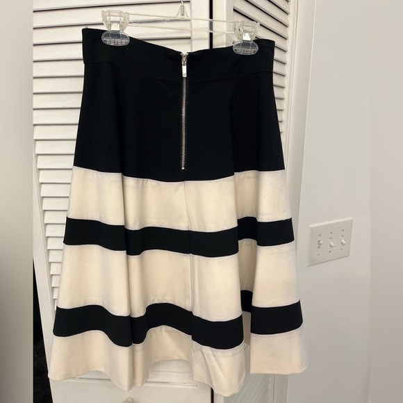 Black and white striped A line skirt - Picture 2 of 3